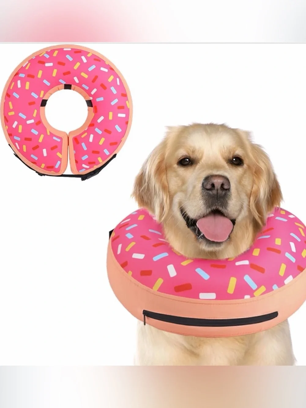 Pink Donut Pet Recovery Collar for Dogs